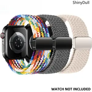 Magnetic Braided Solo Loop – Stretchy Nylon Apple Watch Band for Series & Ultra (41–49mm)