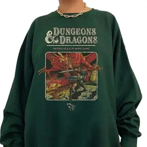 Dungeon Dragon 1974 Sweatshirt, Graphic Shirt, Gift for All, Y2K Style, Dungeons And Dragons Shirt , Unisex T-Shirt, For Men Women Menswear Top