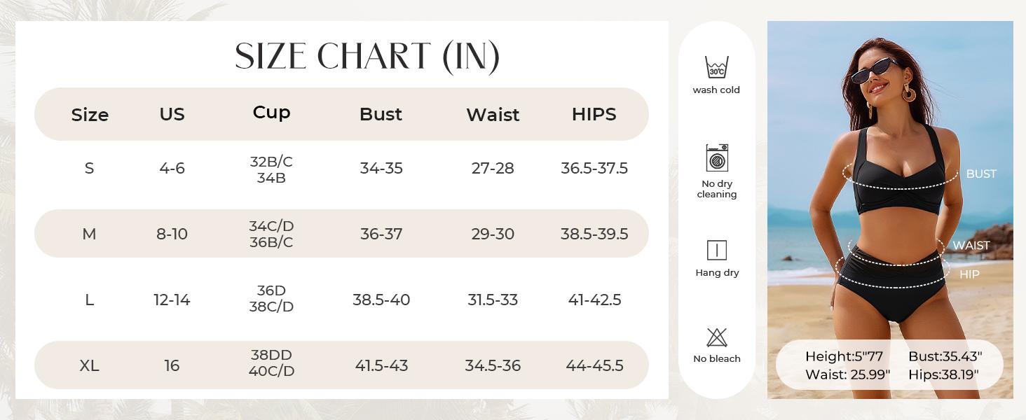 【S-XL】Hanna Nikole Women's Bikini Suit High Cut 2 Piece Swimsuit Gathered Modest Swimsuit Knotted Font Cross Cross