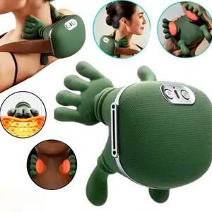 Portable Neck Massager, Heated Back Massage Pillow, Electric Pressure Point Massager, Lightweight, 3 Modes, 2 Heating Levels, 4D Deep Tissue Relief