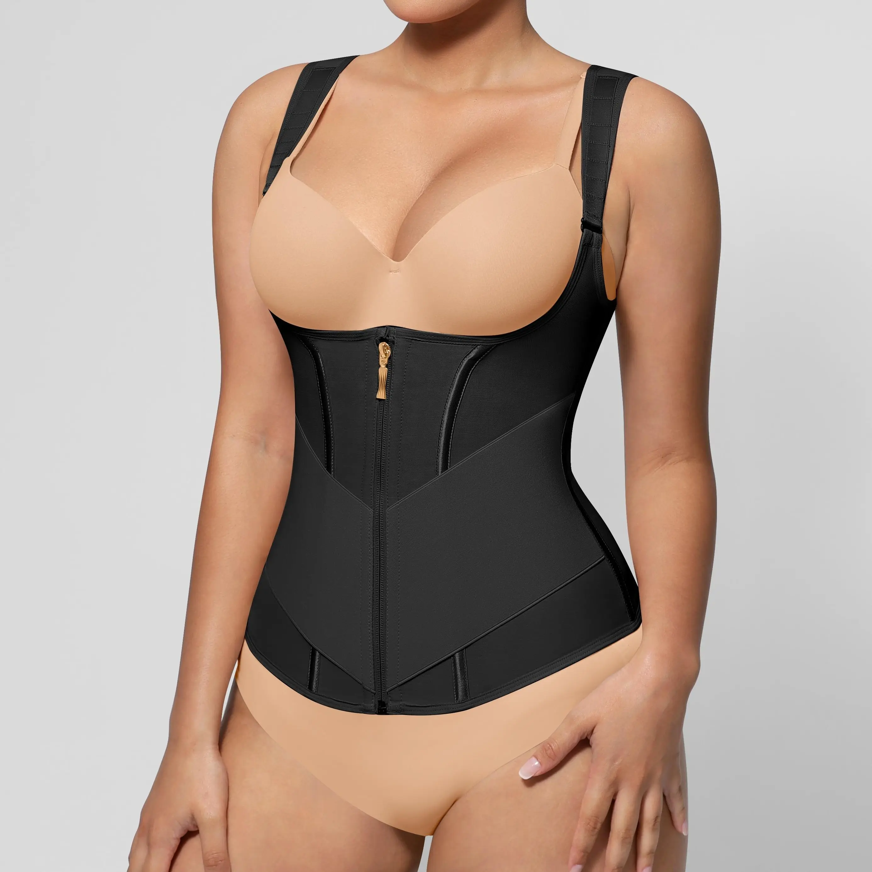Feelingirl #livestream FeelVibe V-shaped Waist Trainer for Women Latex Waist Trainers Vest Adjustable Wide Straps SummerVibes
