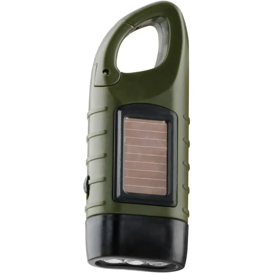 Hand Crank Solar  Flashlight LED Flashlight Emergency Lights for Outdoor Sports Hiking Camping
