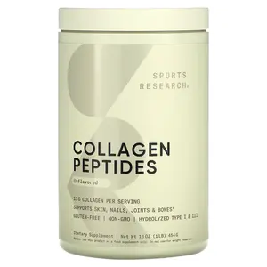 Sports Research Collagen Peptides, Unflavored, 1 lb (454 g)