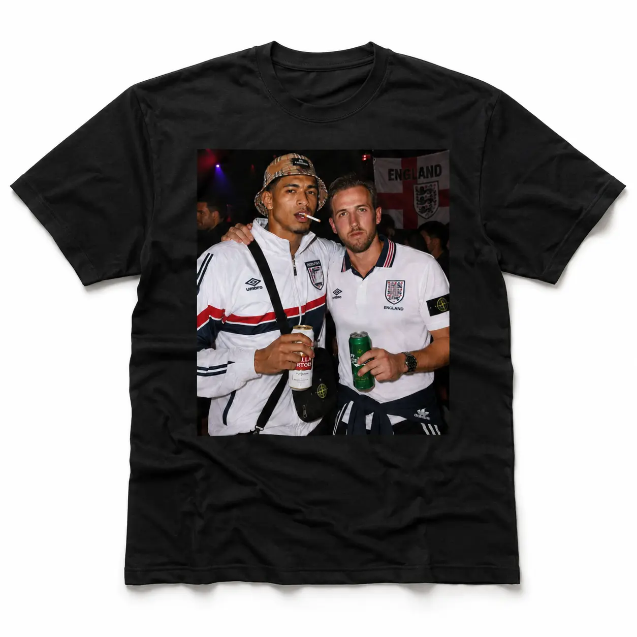 England Kane & Bellingham Step Bros Style Adults and Youth T-shirt, Football Fan Tee, England Flag Game Day Apparel, summer tee, kids graphic tees, mens clothing, youth clothing, streetwear