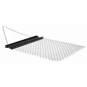 212 MAIN Chain Link Style Drag Harrow, Lawn Leveling Rake, 36x4x60" Powder Coated Metal Durable Gardening Tool for Soil Leveling, Durable Gardening Tools