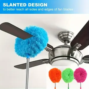 Extendable Detachable Microfiber Dusting Tool, Ceiling Fan Duster, Anti-Static Washable, Ideal for Ceiling Fans, Home Cleaning, Summer/autumn Use