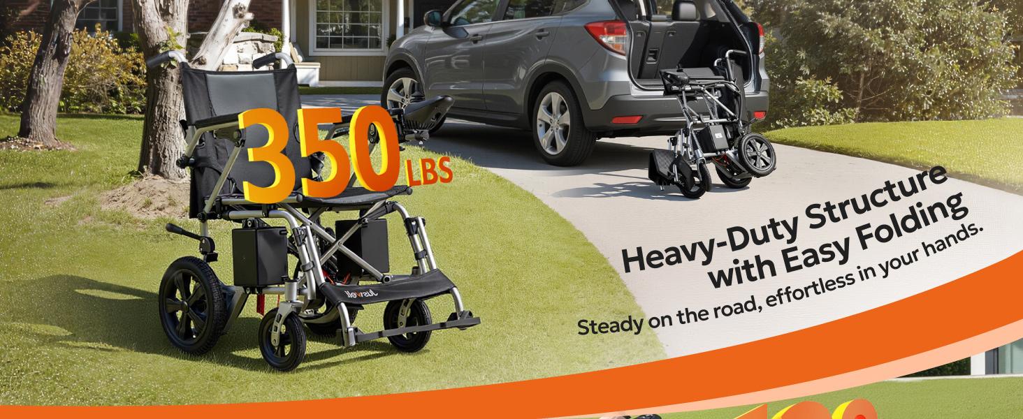 Foldable Electric Wheelchair for Adults, Lightweight Motorized Chair with 15/30 Mile Range, All-Terrain, /300350 lbs Support Foldable Electric Wheelchair for Adults, Lightweight Motorized Chair with 15/30 Mile Range, All-Terrain, /300350 lbs Support