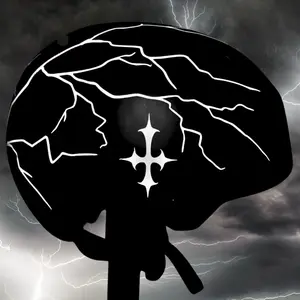 Lightning style Full Helmet Decal Kit – 4 Piece Set