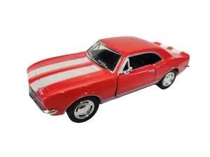 KINSMART 1:37 Scale 5" 1967 Chevrolet Camaro Z28 Diecast Model Car with Openable Doors and Pull Back Action Officially Licensed Red Collectible