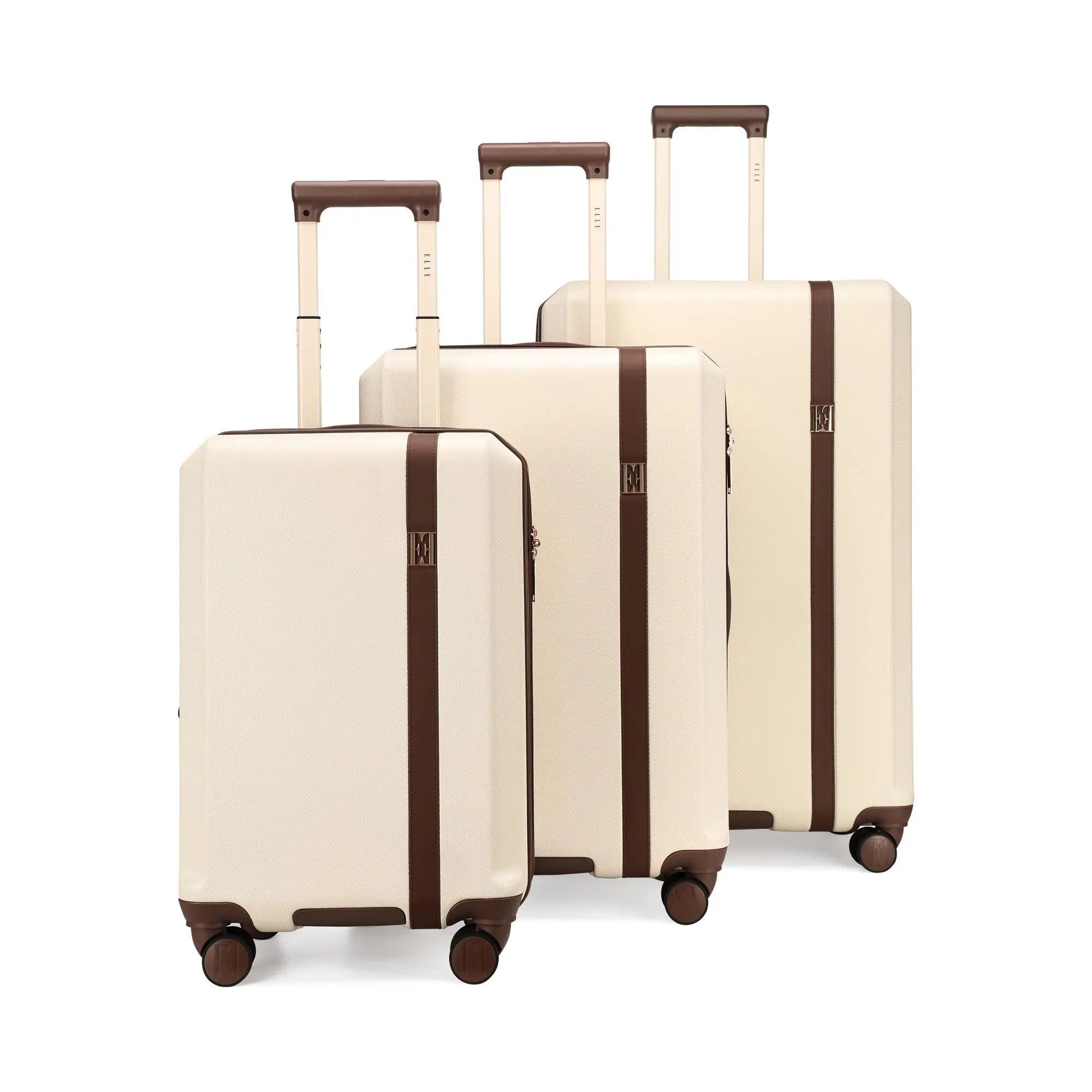 ELLE Luxe Journey Expandable Retro Spinner Luggage 3-Piece Set ELLE Luxe Journey Expandable Retro Spinner Luggage 3-Piece Set