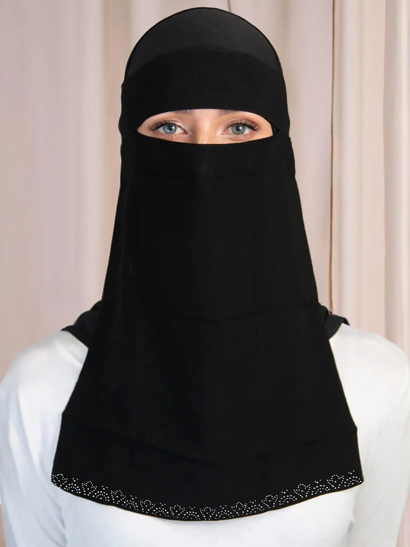 Women's Solid Color Instant Hijab, Modest Fashion Breathable Hijab for Daily Wear, Women's Islamic Clothing for All Seasons