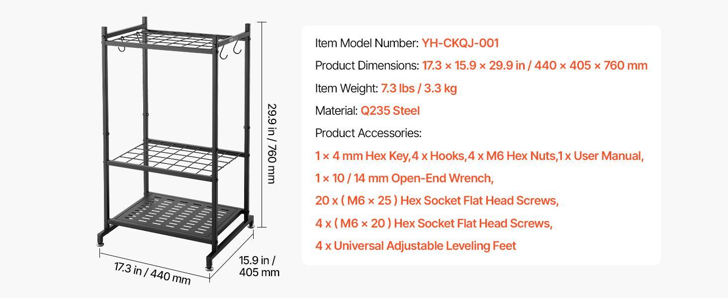 【BackToSchool】VEVOR Garden Tool Organizer, 35 Slots with Hooks, Metal Garage Storage Rack, for Rakes/Shovels/Brooms, Yard Utility Tool Holder for Shed/Outdoor/Lawn Organization, Heavy-Duty Steel, Freestanding,Black