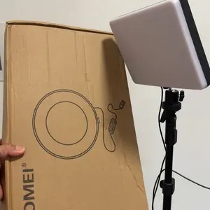 10" LED Square Light Panel with 57" Adjustable Tripod, Dimmable Brightness Control 3 Color Temperature (2200K-4500K) for Video Recording, USB-Powered, Ideal for YouTube TikTok Instagram Content Creation (1PCS)#valentine's day gifts#Super Bowl