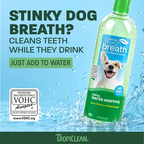 Fresh Breath by TropiClean Oral Care Water Additive for Pets