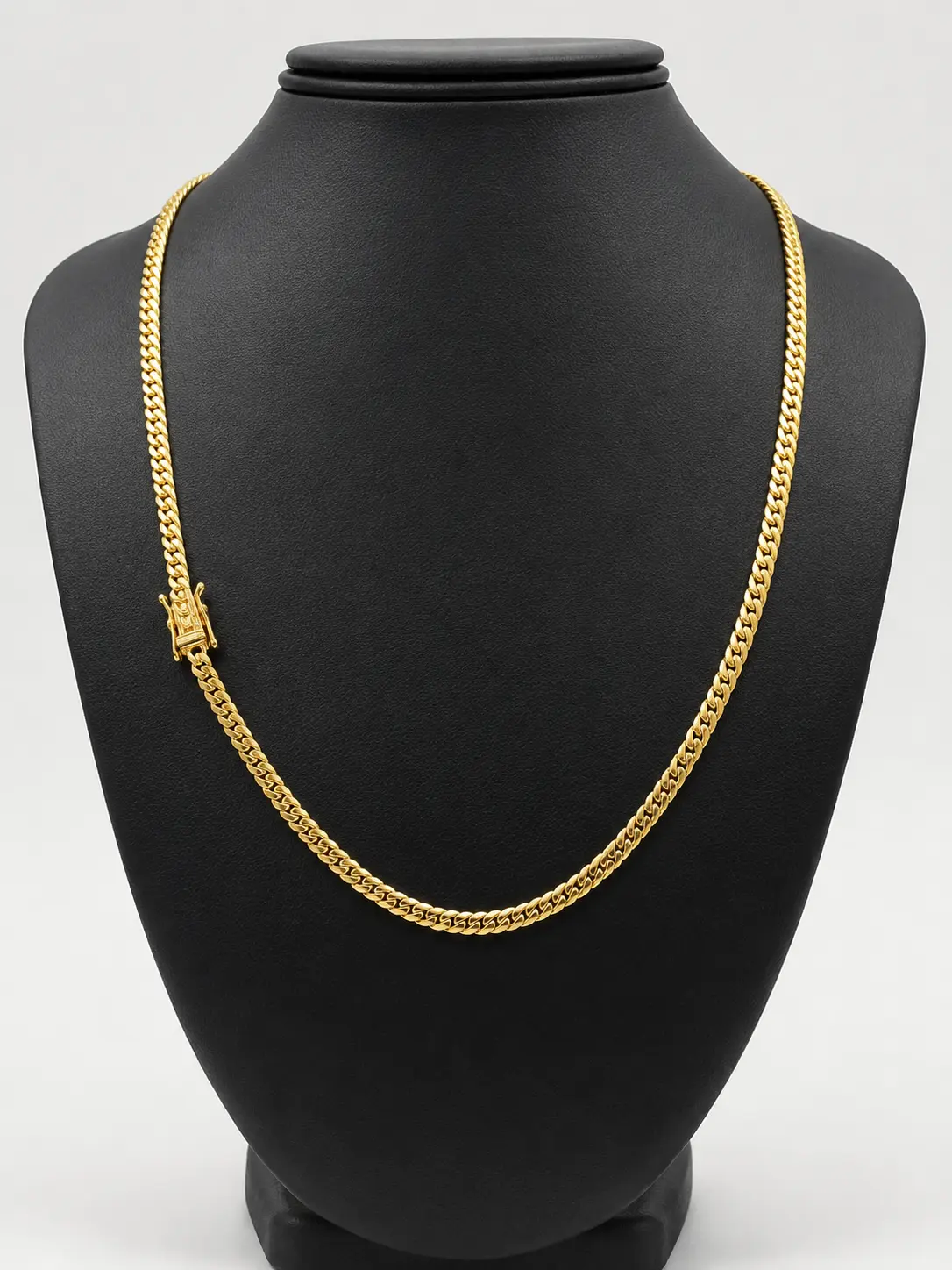 10K Gold Cuban link Chain 3.2mm  20Inch