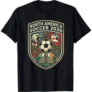 Soft Pure Cotton  2026 T-Shirt Joint Hosts USA Canada Mexico Souvenir Edition Tee