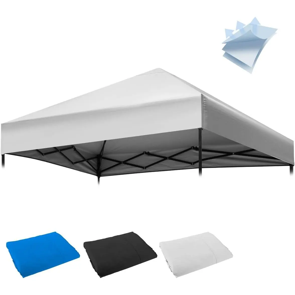 1pcs Sun Protection Waterproof Canopy Tent Replacement Top - Instant Pop Up Straight Leg Cover for Outdoor Parties, Camping, Outdoors, 1Pcs Canopy Replacement Top, Double-Stitched Seams, Easy Install, Oxford Fabric