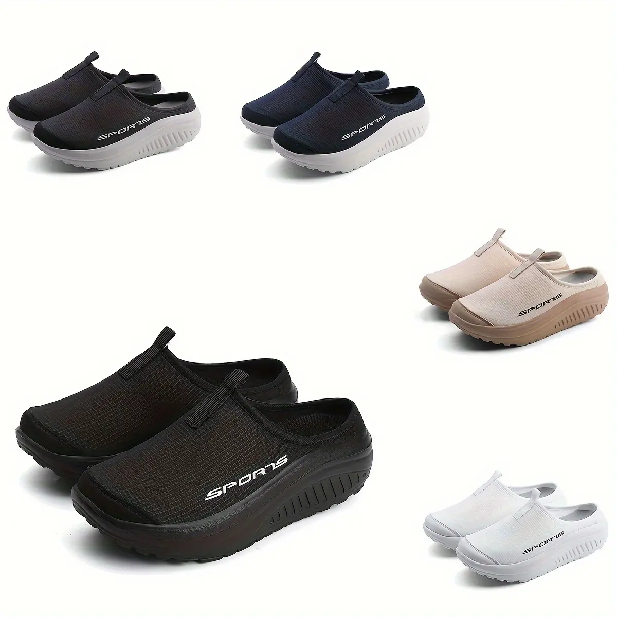 [Breathable Mesh Sneakers] Comfortable Women's Breathable Mesh Slip-On Sneakers - Casual Sports Shoes with EVA Sole, Comfortable Fabric Insole, All-Season Low Top Design, Casual Footwear | Stylish Clogs | Durable Slipresistant