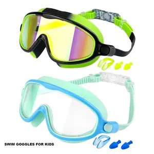 Outdoorfun Swim Goggles 2 Pack for Kids - Wide View, Anti-Fog, UV Protection, Comfortable Fit, Suitable for Ages 3-15, Easy to Wear, No Leaking