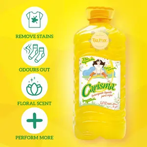 Carisma Biodegradable Laundry Detergent - Floral Fresh Scent, Removes Tough Stains & Odors - Safe for All Fabrics, Long-Lasting Softness (127.79 Fl Oz)