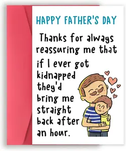 Father's Day GiftFunny Fathers Day Card for Dad, Unique Fathers Day Card Gifts Ideas from Daughter Son Kids, Gifts for Father's Day