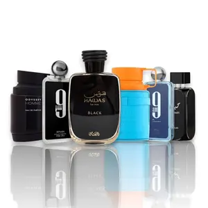 Lattafa Men's Fragrance Set - 6 Long Lasting Fresh Mix Male Scents (9 AM Dive, 9 PM Black, Odyssey Homme, Odyssey Mandarin, Hawas Black, Hayati) - 3.4oz Eau de Parfum Each Bottle