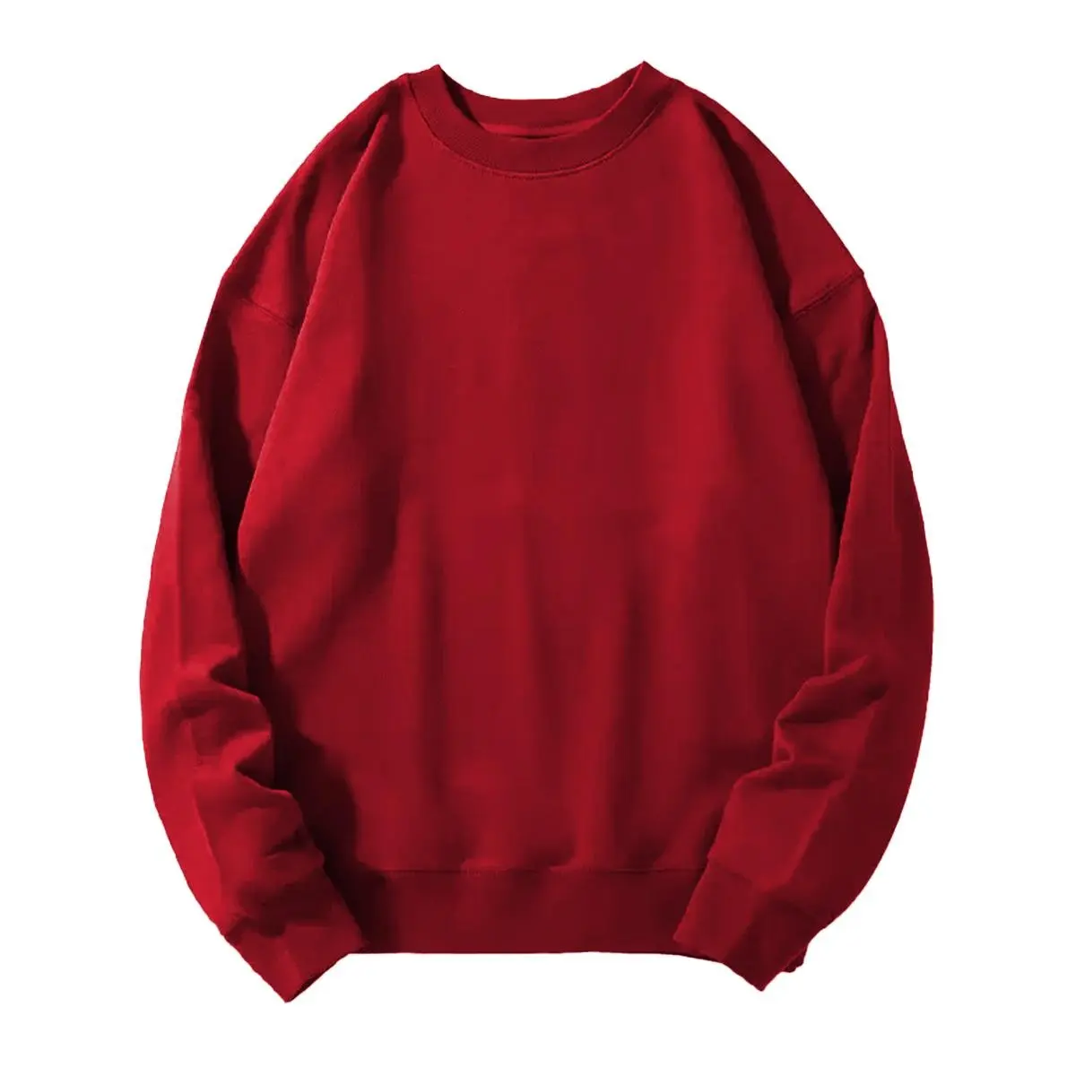 Digitex Unisex Fleece Crewneck Sweatshirt Cozy Long Sleeve Loose Fit Pullover Shirts Casual Korean Minimalist Style 2025 Cotton Blend Relaxed Fit Oversized Tops Sizes S-3x
