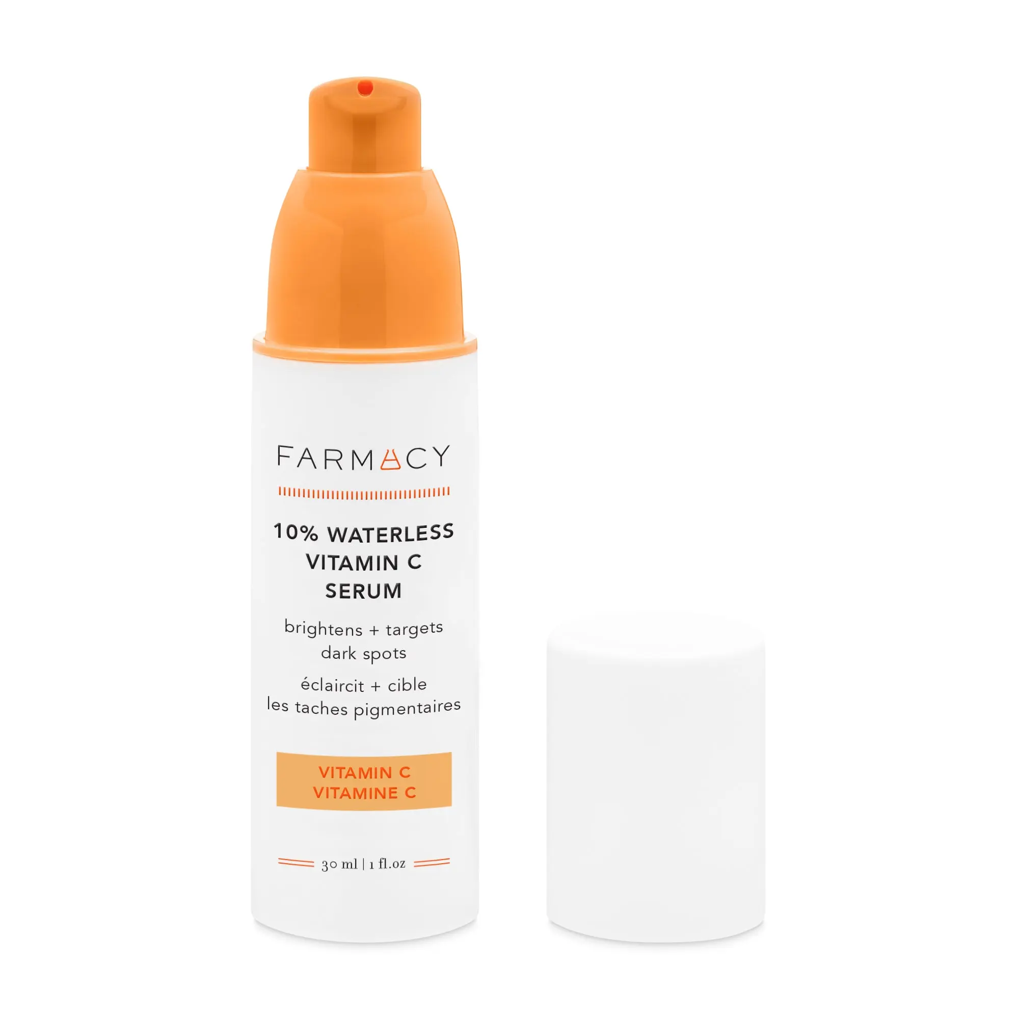 Farmacy Beauty Bright On 10% Waterless Vitamin C Face Serum - 30ml Gentle Hyperpigmentation Treatment, Hydrate with Ferulic Acid, Sugar, Alpha Arbutin, Moisture-Boosting Serums & Essences for Dull Skin Glow Up, Moisturizer, Morning Routine