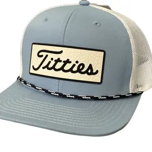 Titties Golf Hat on The Game Rope Trucker SnapBack Cap