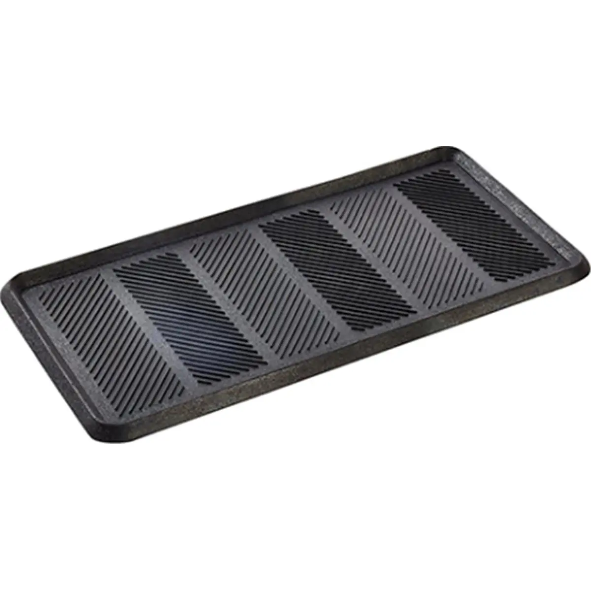 212 MAIN Rubber Boot Tray - Black, Large Size, 32x16x0.75 in, Raised Edges