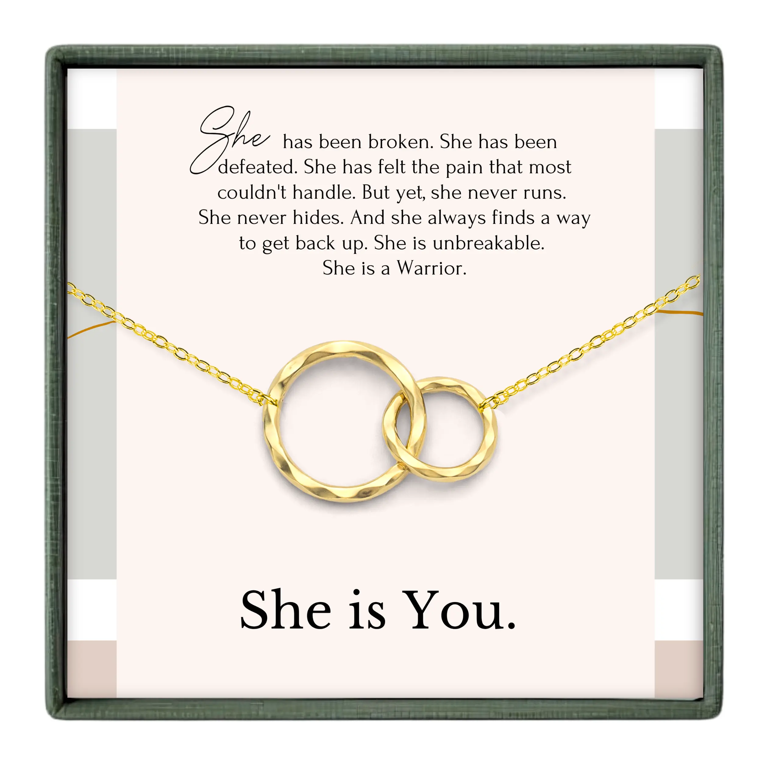 Strength Necklace - Encouragement Gift for Her