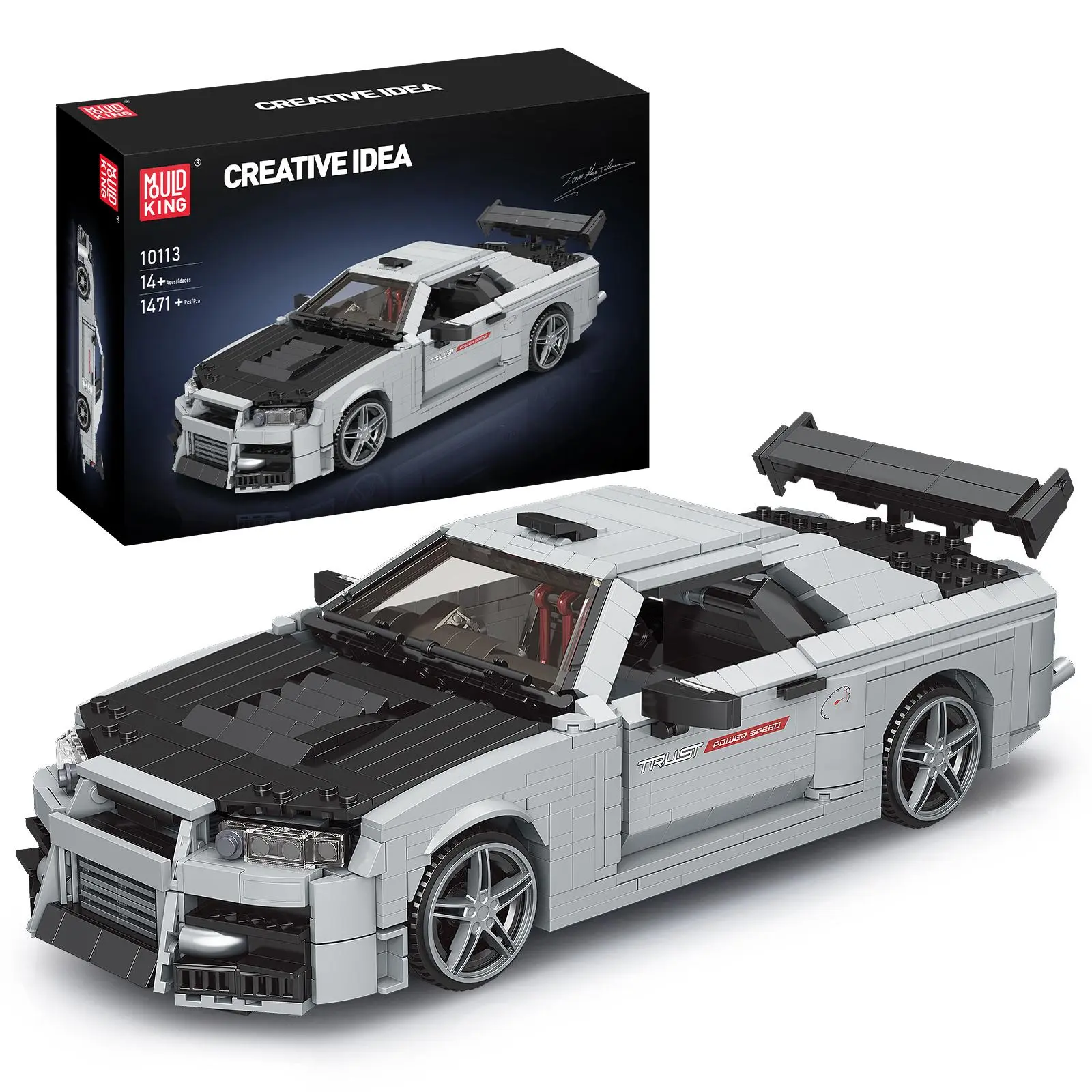 Mould King 10113 Super Sport Car Race Model Building Block Adult Kid Toy MOC Collectible Set 1471 Pcs Brick