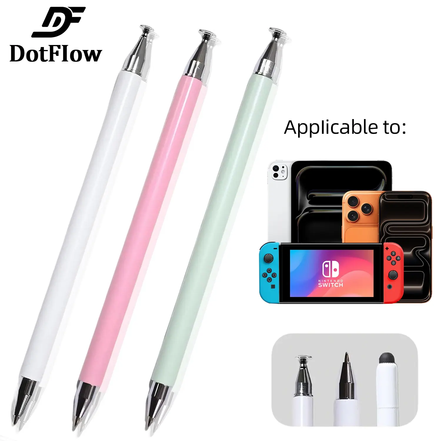 3-in-1 Universal Stylus Pen for Touchscreens, High-Sensitivity & Precision Capacitive Stylus Pen for iPad, Compatible with All Touchscreens on iPhone, iPad, Android, Switch,Samsung Galaxy, and Tablets | TikTok Shop | BackToSchool