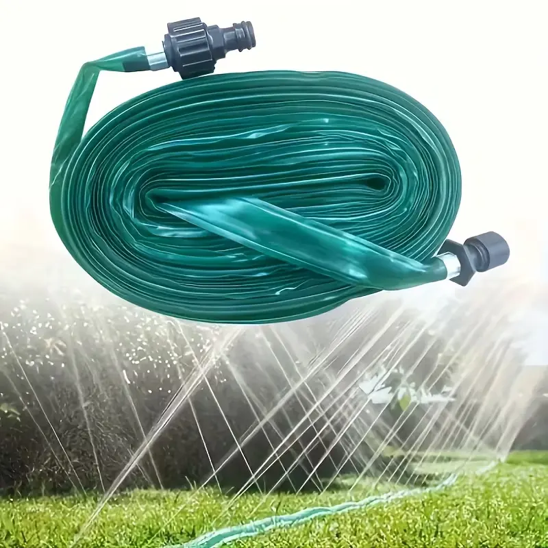Efficient Garden Watering with Soft Soaking Hose - Automatic Drip Irrigation System, Sprinklers, And Soaking Hoses for Lawns, Flower Beds, And Green Areas. Reduces Water Usage by 70%. Drip Hose Ideal for Flower Beds