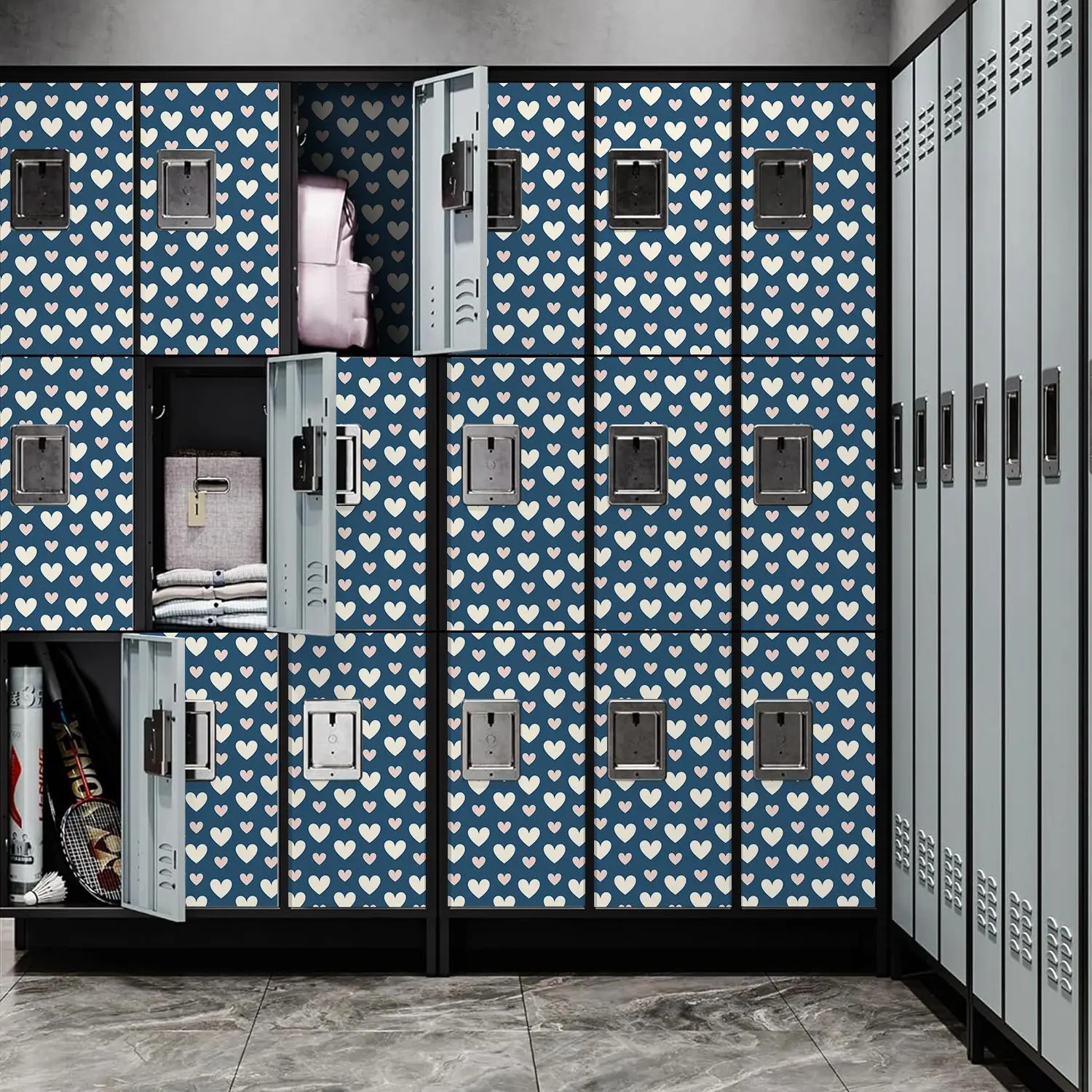 Heart Pattern Magnetic Wallpaper, 1 Count Removable Waterproof Magnetic Wall Sticker, Decorative Sticker for Home School Office