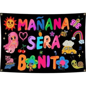 Manana Sera Bonito Wall Tapestry, Latin Singer Music for Girls Motivation Flag 3x5 Feet Home Decor  Without Metal Rings 40*60Inch