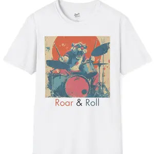 Tiger Drummer Graphic Tee – Cool Animal Music Band T-Shirt for Rock & Drum Lovers