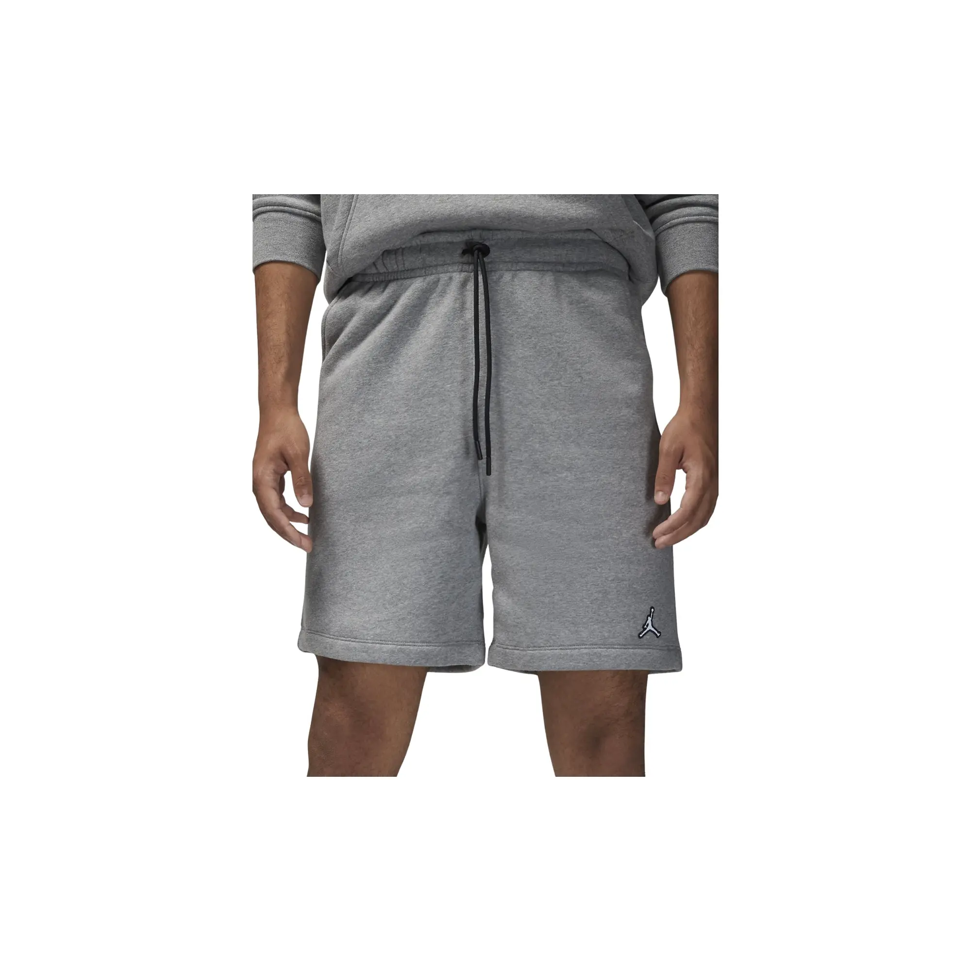 Jordan Brooklyn Fleece Shorts "Carbon Heather & White" DQ7470 091