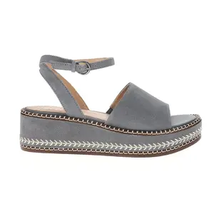 Frye Womens Joy Ankle Strap Platform Casual Sandals Casual Mid Heel 2-3" - Grey