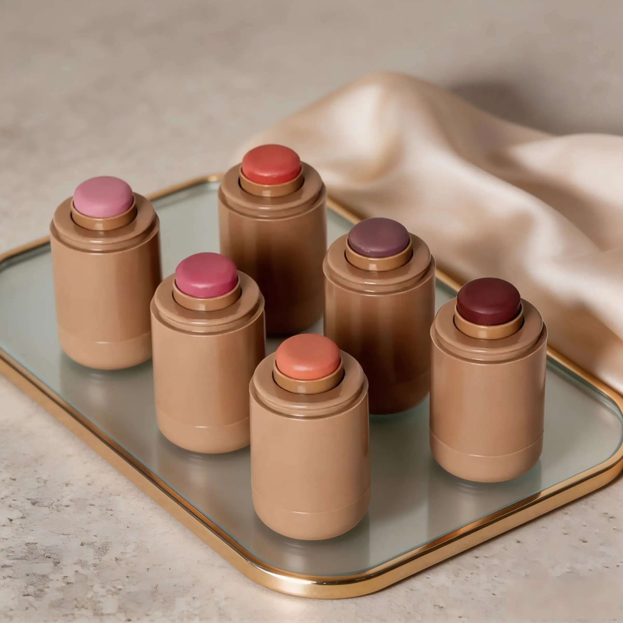 Cream Blush stick, Natural-Looking Matte Finish Makeup Blush stick, Hydrating Long Lasting Lightweight Blendable Blush for cheeks Cosmetic Glossy Travel-Friendly Pocket Blush - BuildableCheek Color for Everyday Makeup Beauty Cosmetics Makeup