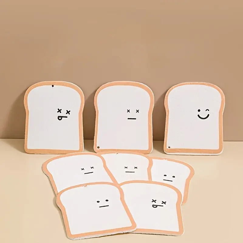 Natural Wood Pulp Kitchen Sponges - Round Eye Shape, Non-Scratch, Toast Shape, Dish Sponge for Washing Dishes and Cleaning