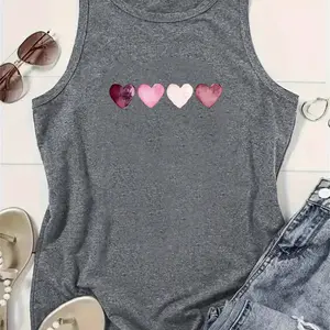 Valentine Hearts, Retro, Tank Top, Valentine's Day, Lady's vest，CrewNeck, men's, Crewneck, Valentine's Day, Love, Heart,Cupid