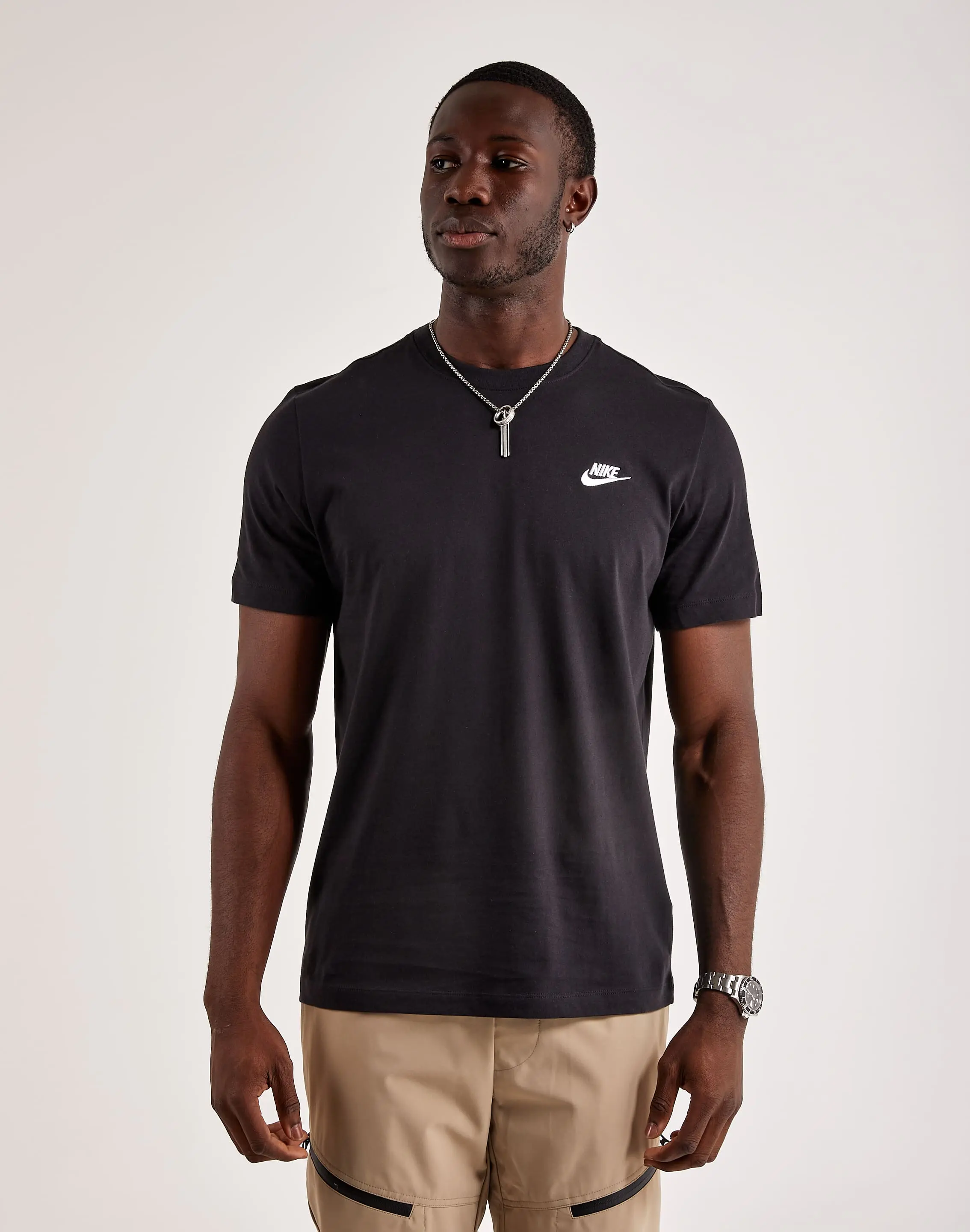 Mens Nike Nsw Club Embroidered Futura Tee