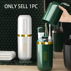 Portable Travel Toothbrush & Toothpaste Set, Includes Brush, Paste, Mouthwash Cup, Lightweight No Odor, Perfect Holiday Gift, Bathroom Toothbrush Holders