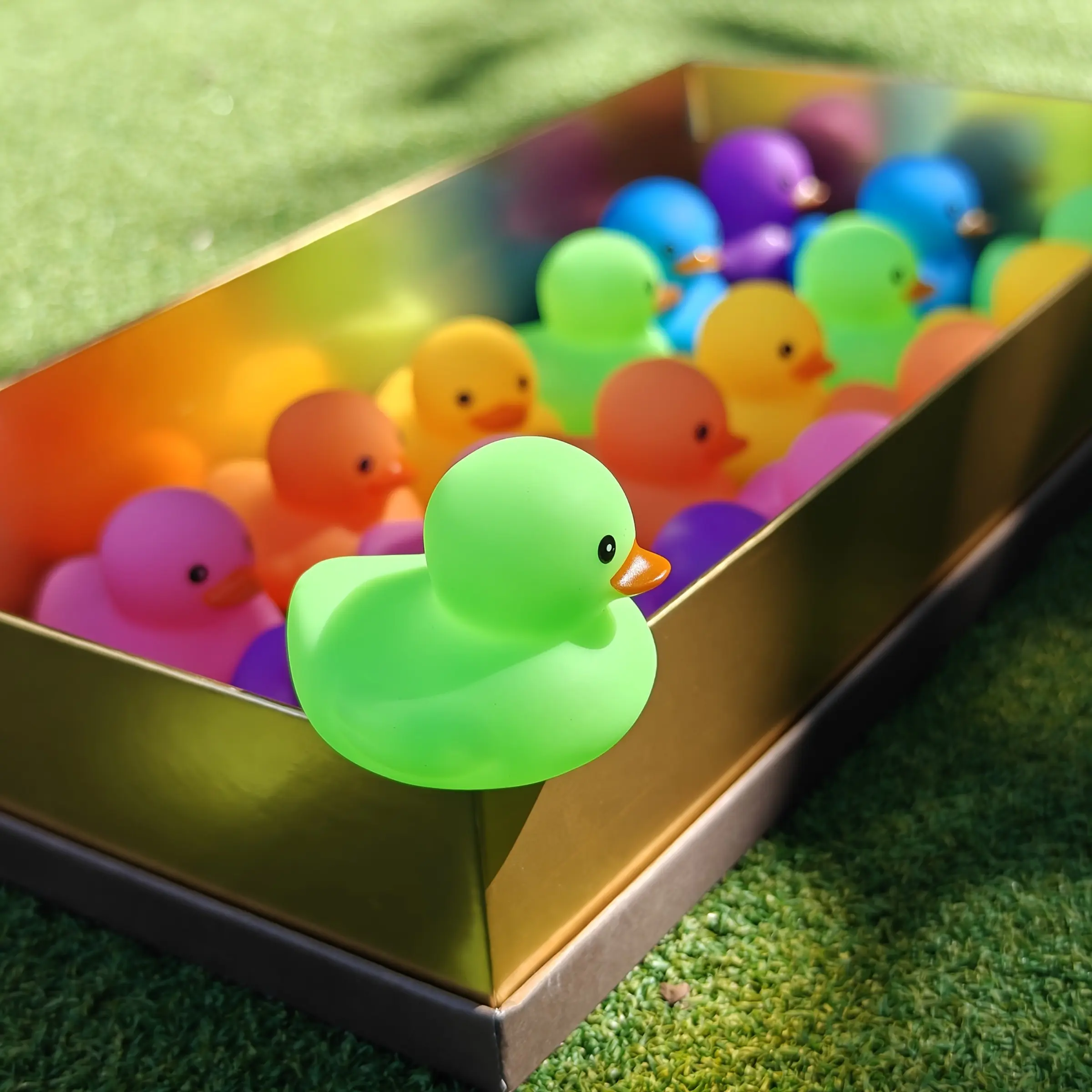 6 Rainbow Rubber Ducks (random Colors), Soft Rubber Duckies, Vibrant Colors, Holiday Decorations, Party Decor, Car Interior Accessories, Car Interior Decorative, Car Dashboard Decoration, Car Decor Gift