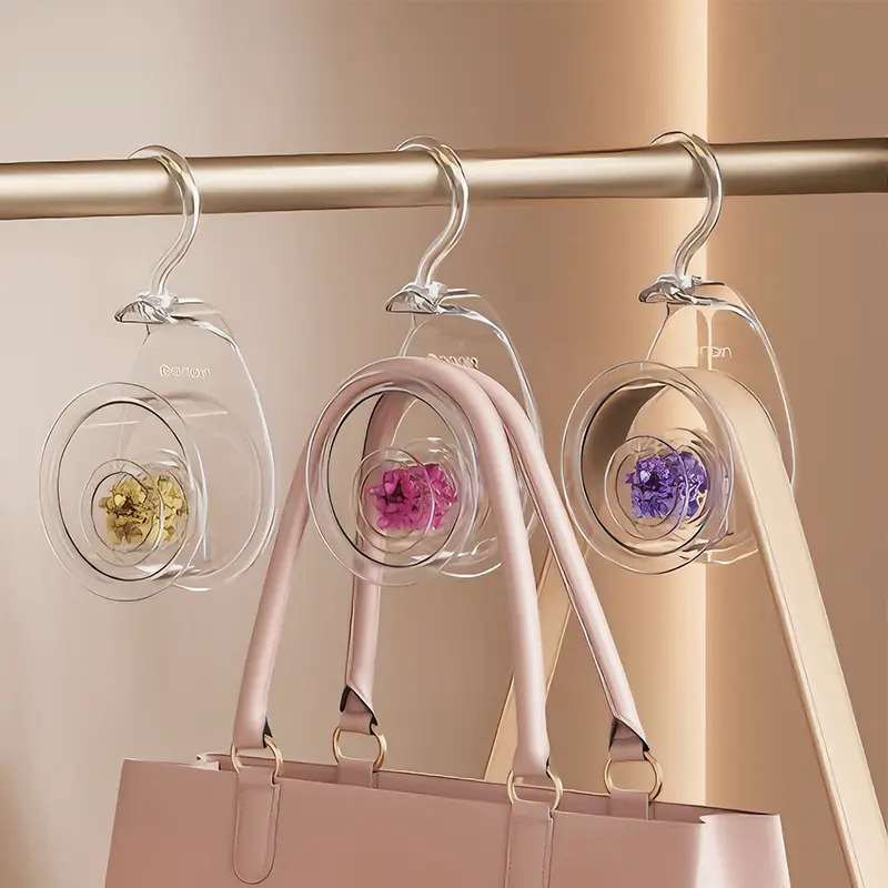 Luxury Clear Acrylic Purse Hanger Durable Closet Organizer Hooks for Bag Storage and Display, Suitable for Hanging Handbags & Backpacks