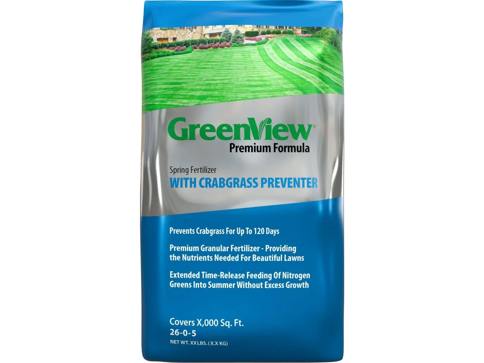 Greenview 2230038 Premium Formula Fertilizer with Crabgrass - 10000 sq. ft.