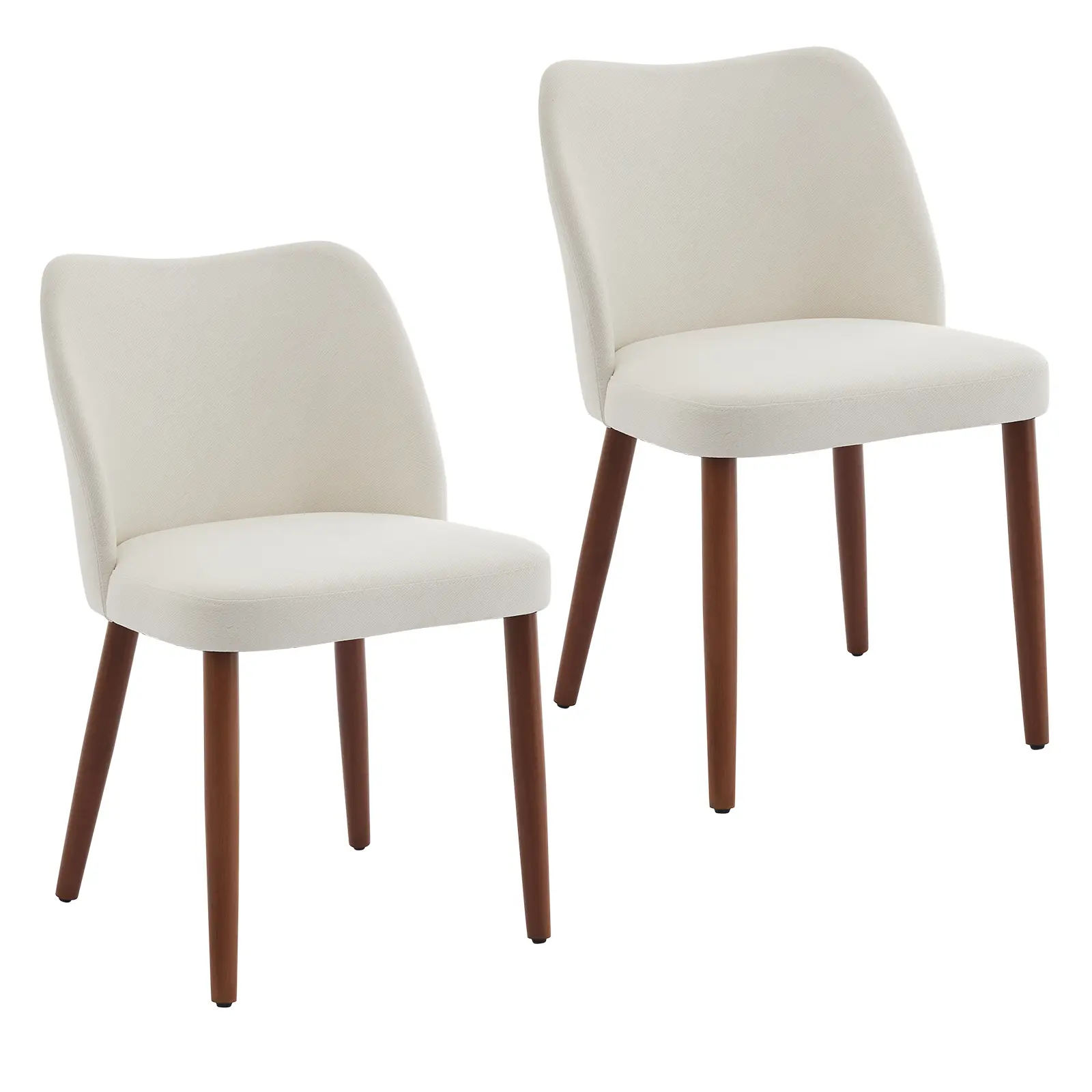 Garvee Wingback Upholstered Dining Chairs Set - Faux Leather Kitchen & Dining Side Chairs, Thick Cushioned Seat, Solid Wood Legs, Easy Assembly, Modern Accent Style - Dark Grey/Camel/White