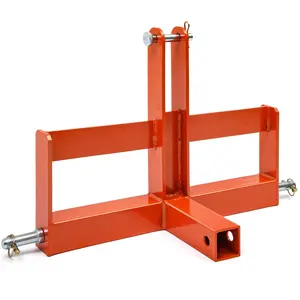 3 Point Trailer Hitch with 2" Receiver for Category 1, 3 Pt Tractor Quick Hitch Drawbar Adapter Attachments with Suitcase Weight Brackets