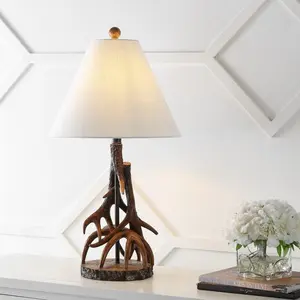 JONATHAN Y Cabell Farmhouse Rustic Iron LED Table Lamp , for bedroom, living room, foyer, hallways, dining room, dorms
